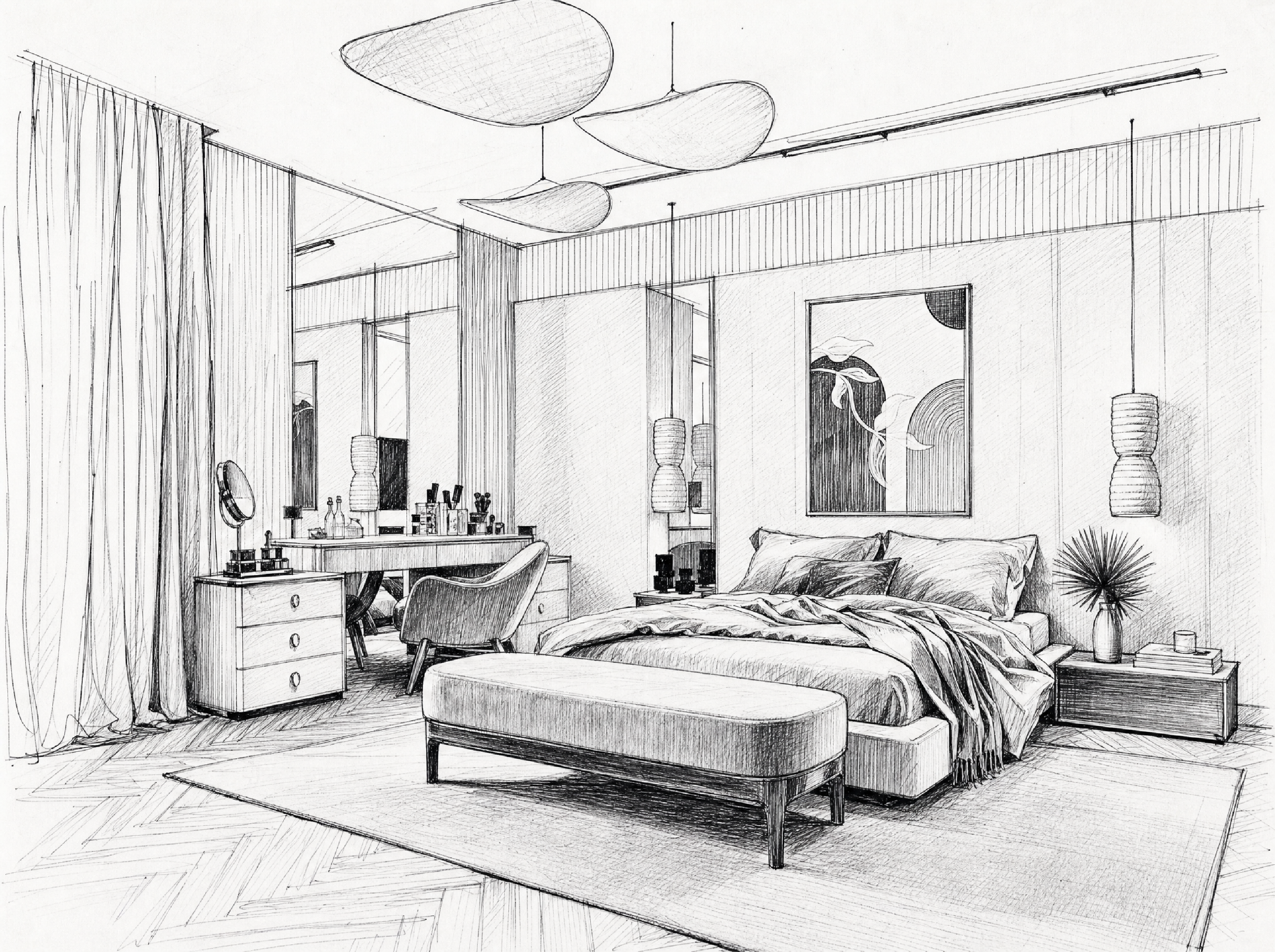 Before — the room prior to design and finishing